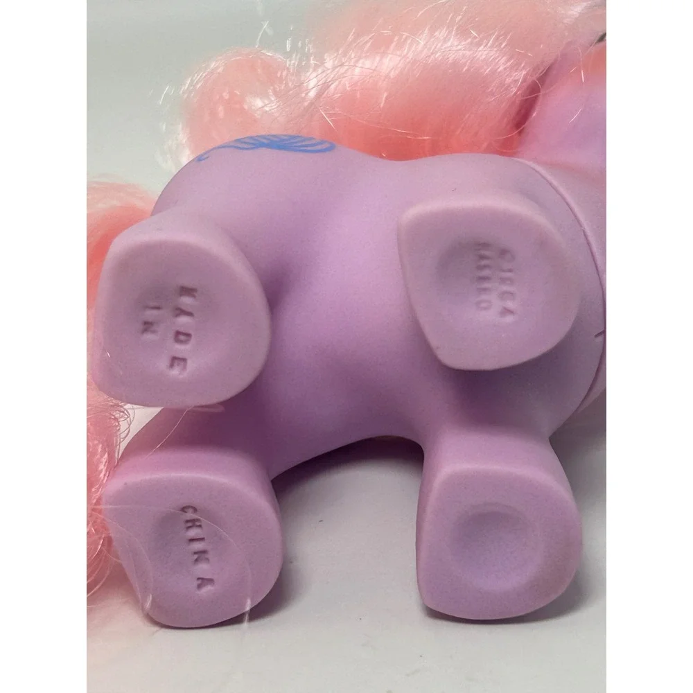 Vintage My Little Pony G1 Baby Fleecy Lavender Pink Yarn Balls‎ Hasbro 1984
